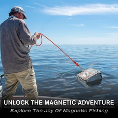 Neodymium Fishing Magnet, 150 lbs Pulling Force, Strong 1.42 inches, Silver