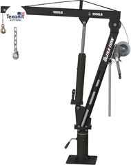 Hydraulic Pickup Truck Crane with Hand Winch – 2000-Lb. Capacity