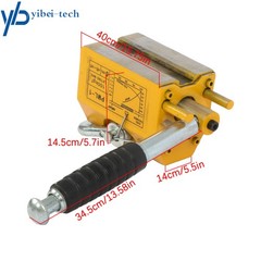 220lbs / 100 kg Magnetic Lifter Lifting Magnet Hoist 2.5 Safety Factor Yellow