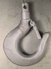 (2) NOS cast aluminum EATON HOISTING SWIVEL HOOK W/ SAFETY LATCH Forrest City AR