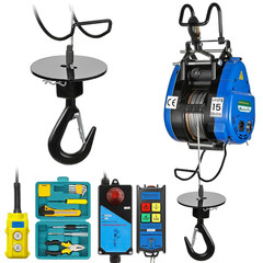 2-in-1 Electric Hoist 550Lb, 49Ft Lift, Remote & Pendant Control, Fast Speed