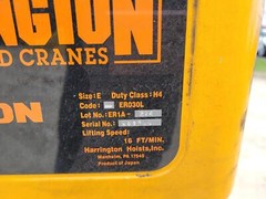 3 Ton Monorail Freestanding Gantry Crane w/3 Ton Harrington Hoist