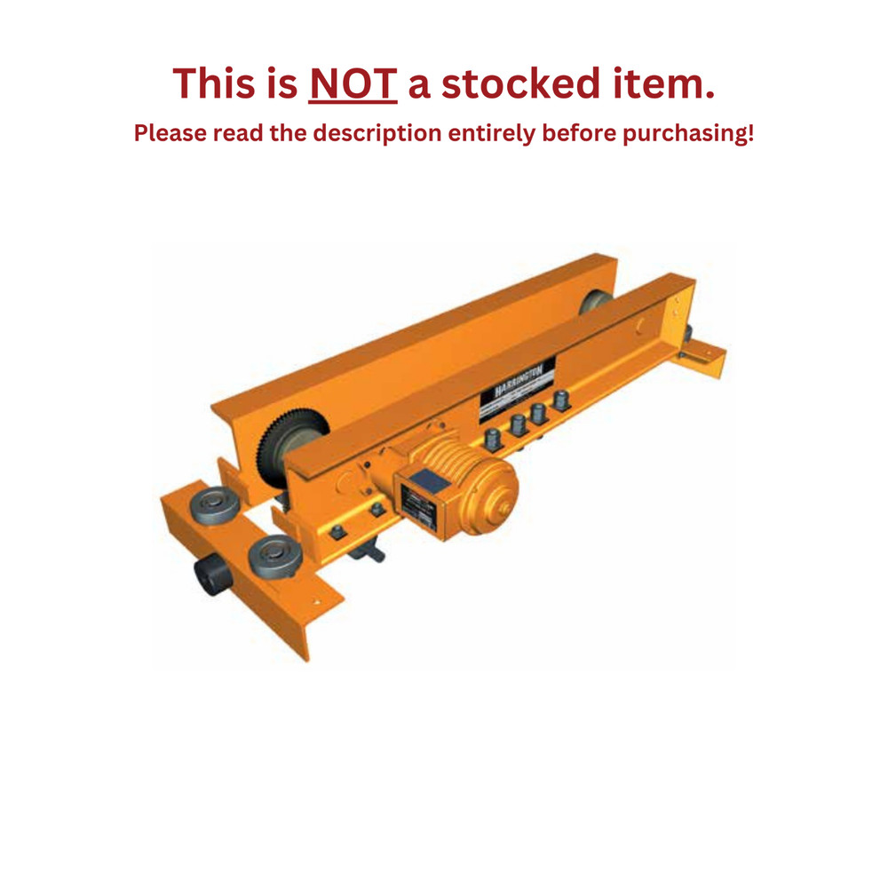 HARRINGTON END TRUCK PAIR – 2 TON – SERIES 3 – SINGLE GIRDER UM-3-0250