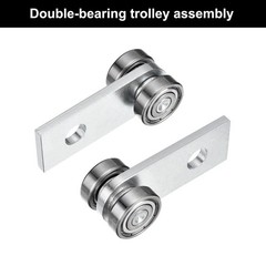 2 Wheel Trolley Assembly Rollers for 1-5/8″ Taller Strut Channel, 2 Pairs