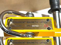 PML-1 Permanent Magnetic Lifter 200lbs Safety Factor Yellow Lifting Magnet