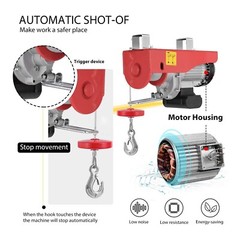 VIVOHOME Electric Hoist, 110V 1320 Lbs Winch with Remote Control, Zinc-Plated…