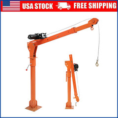 Electric Pickup Truck Crane Hoist Crane 1100 lbs 360° Swivel Hoist Lift Folding