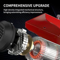 Electric Hoist, 2200 Lbs 110V Electric Winch with 14 Ft Wired Remote Control, 40