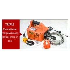 500KG Load Portable Electric Winch Traction Hoist Manual/Remote Control/Wire