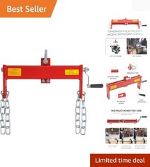 4000 LBS Load Leveler Shop Crane Cherry Picker with 2 Chains, Steel Chain Hoi…