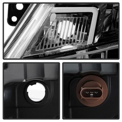 Headlight Assembly with Bulbs Passenger Side Black Housing 2010-2012 Ford Fusion