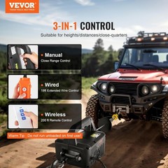 Powerful 3-in-1 Electric Hoist – 1100 lbs (1500W) with Wireless & Wired Controls