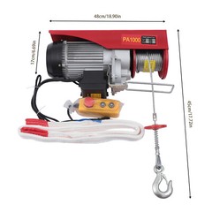 2200LB Electric Wire Cable Hoist Winch Crane Lift Overhead Remote Control PA1000