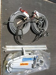 GRIPHOIST T-20 with 2 60′ by 1/2″ Cables 2 5/16″ by 4′ Cables. HOIST