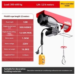 Mini Electric Hoist 220V Home Use Small Crane Lifter Winch Pulley Hoisting Crane