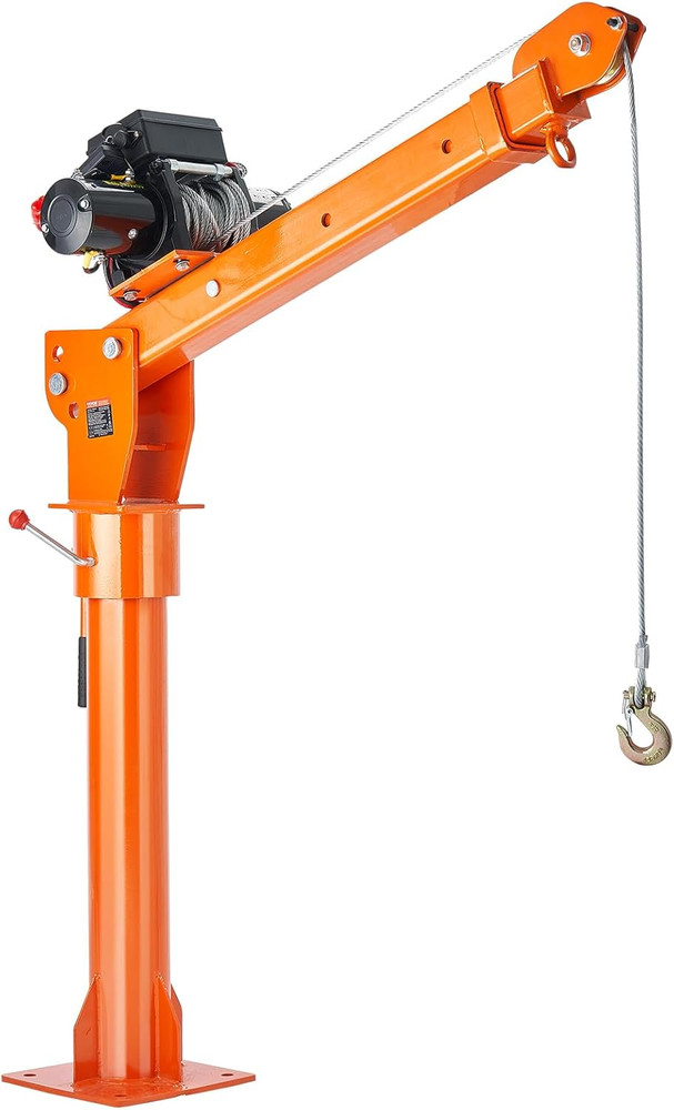 2200 Lbs Electric Pickup Truck Crane with 6000 Lbs Winch for Heavy Lifting