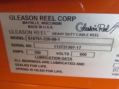 NEW! Gleason S16751-220-09-01 , Lift Cable Reel, 200A/600V, NO ELECTRIC SWITCH!