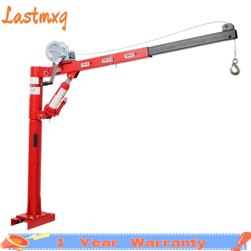 Foldable 360° Swivel Lift Crane 1000LBS Pickup Truck Bed Hoist w/ Electric Winch