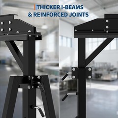 2 Ton 4400 LBS Adjustable Gantry Crane Portable Steel I Beam Shop Hoist Garage