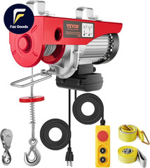 Electric Hoist with Remote Control 1320LBS Electric Winch 110V Electric Hoist