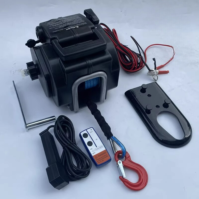 Electric Winch 12V Off-road Car 6500 Portable Marine Self-drive Tour Equipment