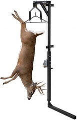 500 LBS Hitch-Mount Deer Hoist with Winch & Gambrel, 360° Swivel
