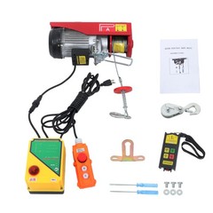 Mini Electric Hoist 1320lbs 328ft Wireless Remote Control+Wired Remote