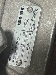 Lug All Model 25 B Hoist(Lot)