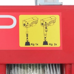 1320lbs Electric Hoist Crane Winch w/ 328ft Wireless & 14ft Wired Remote 1150W