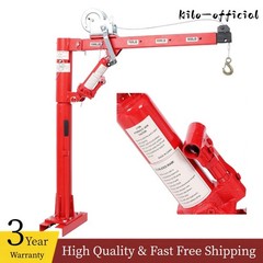 Hydraulic 1000LBS Pickup Truck Crane 360° Swivel Hoist Lift 38″-59″ for Factory