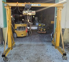 2 Ton Contrx GCT2-8 Adjustable Height Gantry Crane 8′ Span & Coffing Hoist