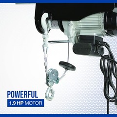 Strongway Electric Cable Hoist, 880-lb. Single-Line Capacity/1760-Lb.