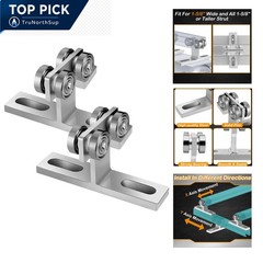 4 Wheel Strut Trolley with Bearings for Electric Hoist 1-5/8in Wide Steel Loa…