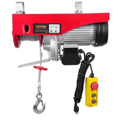440lb Braided-Steel-Cable Hoist 40ft Single Line 480W Motor 14ft Wired Remote