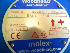 WOODHEAD AERO-MOTIVE 40EA Tool Balancer Load Range 29 – 44 lbs
