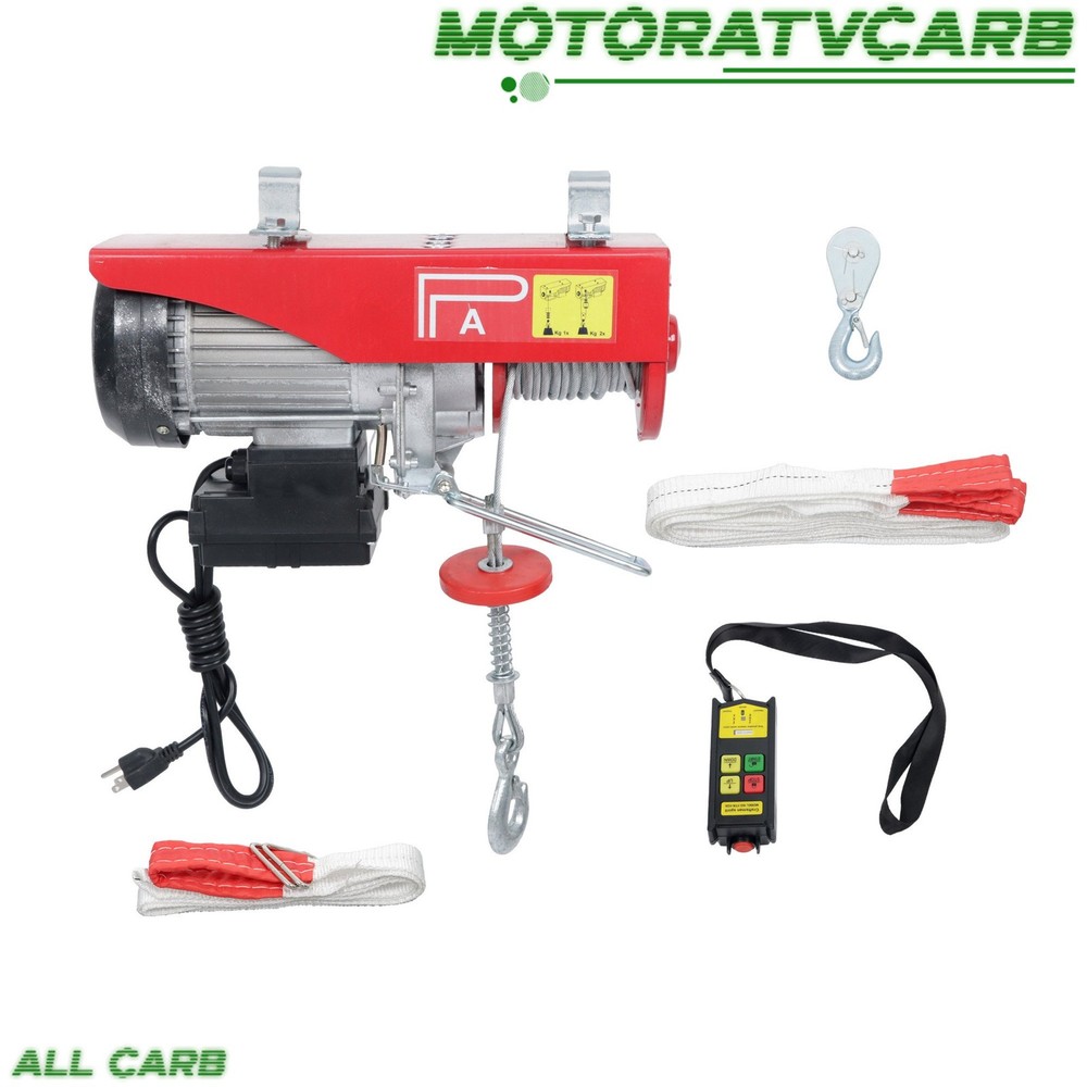 ALL-CARB Mini Electric Hoist 1760lb Electric Winch 328ft Wireless Remote Control
