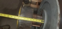 CRANE drive WHEEL ￼ASSEMBLY 23″ OD double flange 5-1/4″ wide