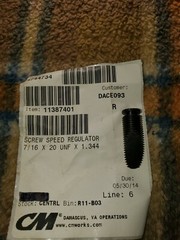 COLUMBUS MCKINNON SCREW SPEED REGULATOR 11387401