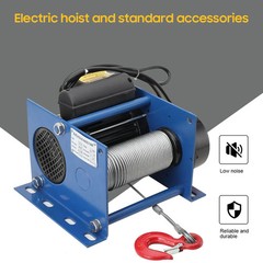 220V Electric Winch 200-400kg Electric Crane 30m Wire Rope Winch Reeling Engine
