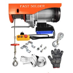 1320lbs Electric Hoist Winch Crane Lift 5.2ft Wire Remote Control 110V/220V