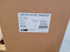 CM 1-TON LOADSTAR ELECTRIC CHAIN HOIST, 20′ LIFT, 4225NH, 460/230 V, 16′ FPM