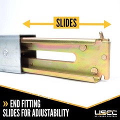 Adjustable Steel E Track Load Bars 92″-103″ (2-Pack) – 1,500 LBS Capacity