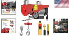 Durable 110V Electric Hoist Crane – 440 Lbs Capacity with Emergency Stop Feature