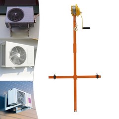 Air Conditioner Lifting Crane Bracket A/C Lifting Tool W/1200lbs Hand Winch