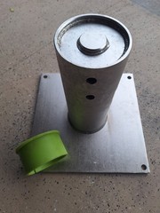 DAYTON Mounting Mast / Davit Base: Socket, 500 lb Max Load, 35Z837