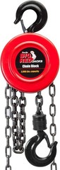 Big RED TR9010-3 Torin Manual Hand Chain Hoist with 2 Heavy Duty Hooks for Wareh
