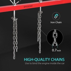 Transverse Engine Hoist with 1100 Lbs Capacity and Adjustable Height Features