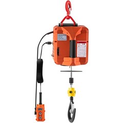 3-in-1 1100LBS Portable Electric Hoist Winch 25ft Lifting Hoist Steel Rope