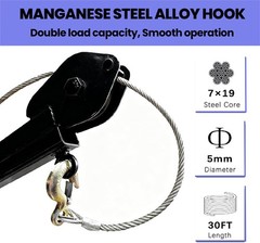 1300Lbs Electric Pickup Truck Crane Truck-Mounted Bed Crane Hoist w/2000lb Winch