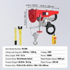 220V Home Small Crane 1/0.5 Tons Winch Hoist Winch Lift